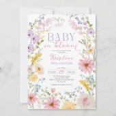 Baby in Bloom: Soft Pastel Wildflower Baby Shower 招待状 (正面)