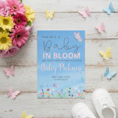 Baby in bloom. Spring Baby shower invnitation 招待状