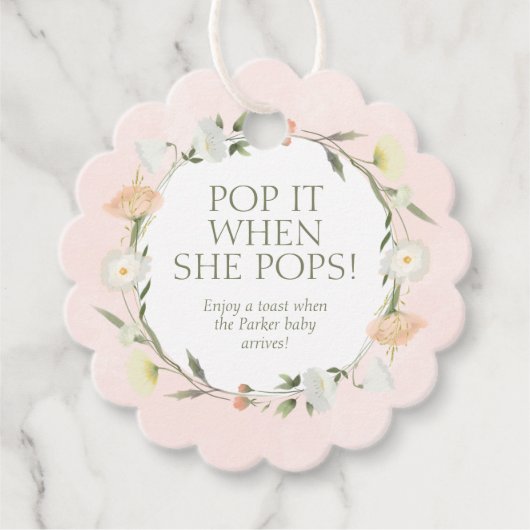 Baby In Bloom Sprinkle Pop It When She Pops フェイバータグ (正面)