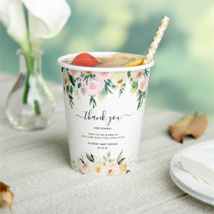 Baby in Bloom   Sunlit Floral Baby Shower 紙コップ