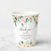 Baby in Bloom | Sunlit Floral Baby Shower 紙コップ (裏面)