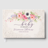 Baby in Bloom Sweet Floral Baby Shower ゲストブック (正面)