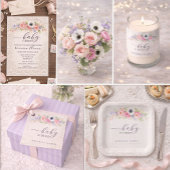 Baby in Bloom Sweet Floral Baby Shower スタンダードランチョンナプキン
