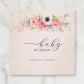 Baby in Bloom Sweet Floral Baby Shower フェイバータグ (裏面)