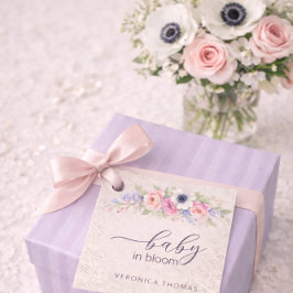 Baby in Bloom Sweet Floral Baby Shower フェイバータグ