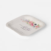 Baby in Bloom Sweet Floral Baby Shower ペーパープレート (傾斜あり)