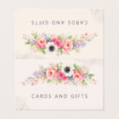 Baby in Bloom Sweet Floral Baby Shower 名刺 (外部フラット)