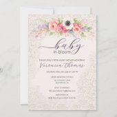 Baby in Bloom Sweet Floral Baby Shower Invitation 招待状 (正面)