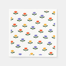 Baby in Bloom Tulip Trendy Modern Baby Shower スタンダードカクテルナプキン