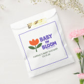 Baby in Bloom Tulip Trendy Modern Baby Shower フェイバーバッグ (封をした状態)
