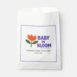 Baby in Bloom Tulip Trendy Modern Baby Shower フェイバーバッグ