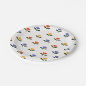 Baby in Bloom Tulip Trendy Modern Baby Shower ペーパープレート (アングル)