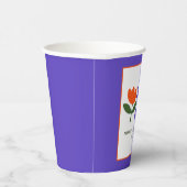 Baby in Bloom Tulip Trendy Modern Baby Shower 紙コップ (右)