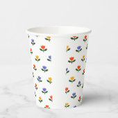 Baby in Bloom Tulip Trendy Modern Baby Shower 紙コップ (左)