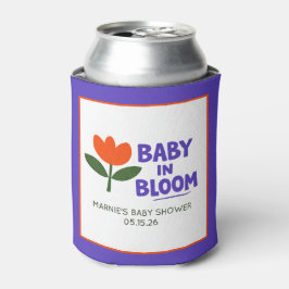 Baby in Bloom Tulip Trendy Modern Baby Shower 缶クーラー