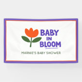 Baby in Bloom Tulip Trendy Modern Baby Shower Napk 横断幕 (横)