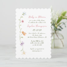 Baby in Bloom Watercolor Floral Baby Shower Simple
