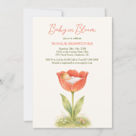 Baby in Bloom Whimsical Cottagecore Baby Shower 招待状