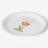 Baby in Bloom Whimsical Garden Boho Baby Shower ペーパープレート (アングル)