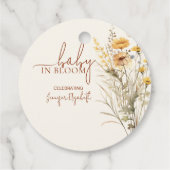 Baby in Bloom Wildflower Baby Shower フェイバータグ (裏面)