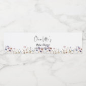 Baby In Bloom Wildflower Baby Shower ペットボトルラベル (シングルラベル)