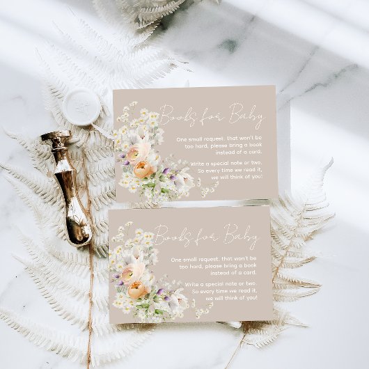 Baby in Bloom Wildflower Baby Shower Book Request エンクロージャーカード