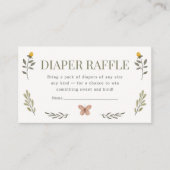 Baby in Bloom Wildflower Baby Shower Diaper Raffle エンクロージャーカード (正面)