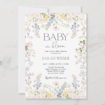 Baby in Bloom Wildflower Baby Shower Girl