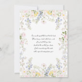 Baby in Bloom Wildflower Baby Shower Girl 招待状 (裏面)