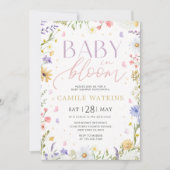 Baby In Bloom Wildflower Baby Shower Invitation 招待状 (正面)