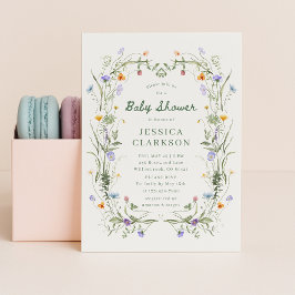 Baby in Bloom Wildflower Baby Shower Invitation 案内状