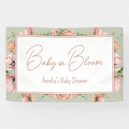 Baby in Bloom Wildflower Baby Shower Photo Wall 横断幕