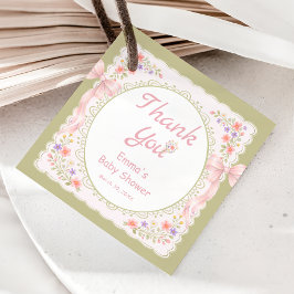 Baby in Bloom Wildflower Baby Shower Thank you フェイバータグ