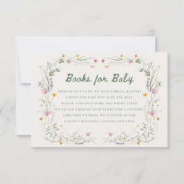 Baby in Bloom Wildflower Books for Baby Card 招待状