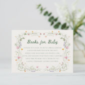 Baby in Bloom Wildflower Books for Baby Card 招待状 (スタンド正面)