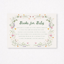 Baby in Bloom Wildflower Books for Baby Card 招待状
