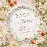 Baby in Bloom Wildflower Bow Baby Shower ペーパープレート<br><div class="desc">Baby in Bloom Wildflower Bow Baby Shower Paper Plates. Matching items available.</div>