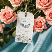 Baby in Bloom Wildflower Clothesline Baby Shower ギフトタグ