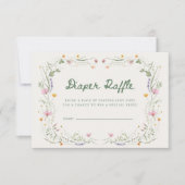Baby in Bloom Wildflower Diaper Raffle Card 招待状 (正面)