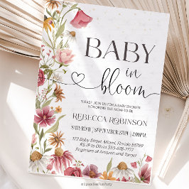 Baby in Bloom Wildflower garden Baby shower 招待状