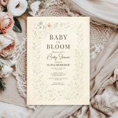 Baby in Bloom Wildflower Garden Baby Shower 招待状