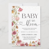Baby in Bloom Wildflower garden Baby shower 招待状 (正面)