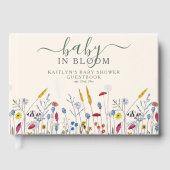 Baby in Bloom Wildflower Meadow Baby Shower ゲストブック (正面)