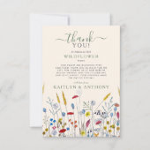 Baby in Bloom Wildflower Meadow Baby Shower サンキューカード (正面)