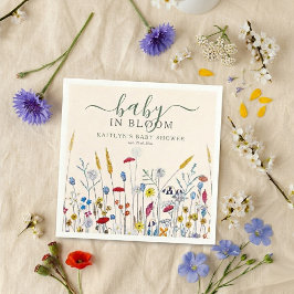 Baby in Bloom Wildflower Meadow Baby Shower スタンダードカクテルナプキン