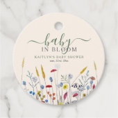 Baby in Bloom Wildflower Meadow Baby Shower フェイバータグ (正面)