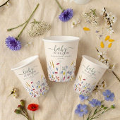 Baby in Bloom Wildflower Meadow Baby Shower 紙コップ