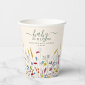 Baby in Bloom Wildflower Meadow Baby Shower 紙コップ (正面)