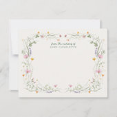 Baby in Bloom Wildflower Nursery Note Card 招待状 (正面)