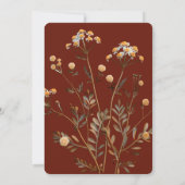 Baby in Bloom Wildflower Pampas Boho Baby Shower 招待状 (裏面)